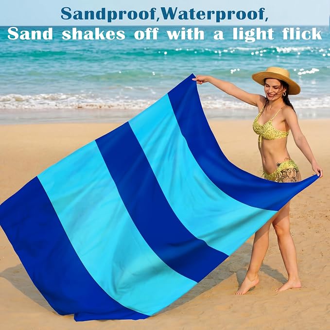 Famstar Beach Blanket Oversized Extra Large 78" X 81", Waterproof Sandproof - Image 6