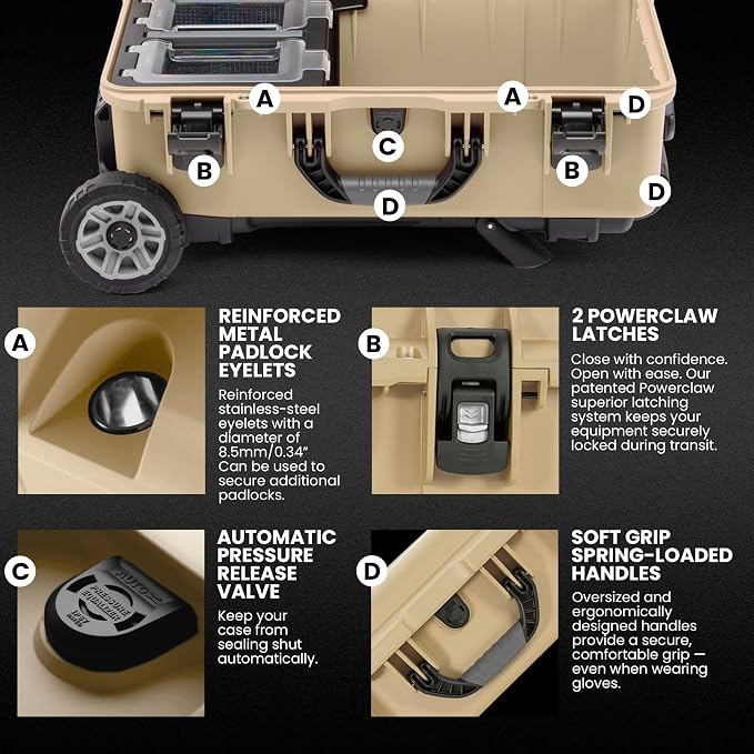 NANUK Trail 30 – 28.5L Waterproof Storage Box Wheeled and Modular Cargo Case - Image 3
