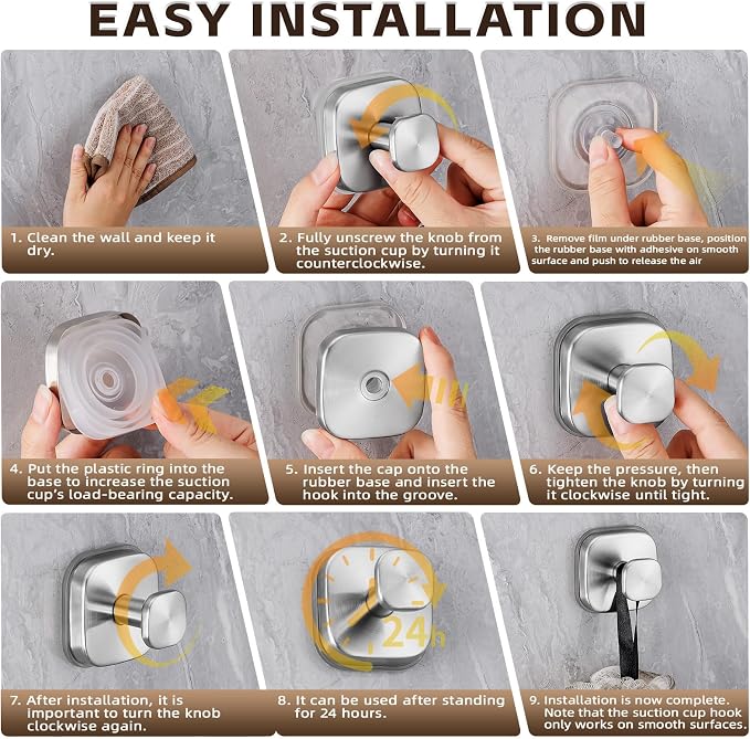 Heavy Duty Reusable Suction Cup Hooks - Image 6