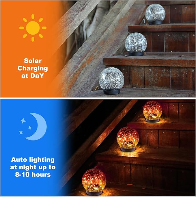 MLKNK Solar Globe Lights Outdoor Waterproof-Solar Balls-Solar Garden Lights-Orbs - Image 5