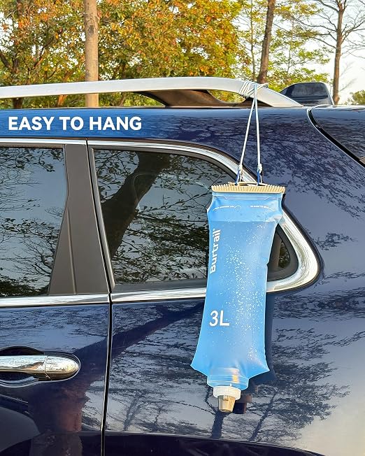 3L Gravity Fed Water Bag, Collapsible Portable Hydration Reservoir Compatible - Image 3