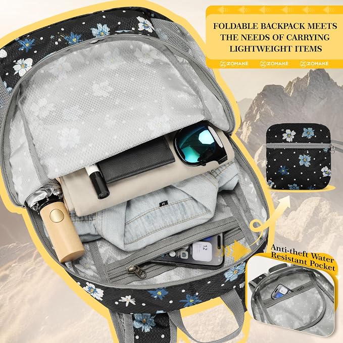 ZOMAKE Ultra Lightweight Hiking Backpack 20L, Packable Small Backpacks Water - Image 5