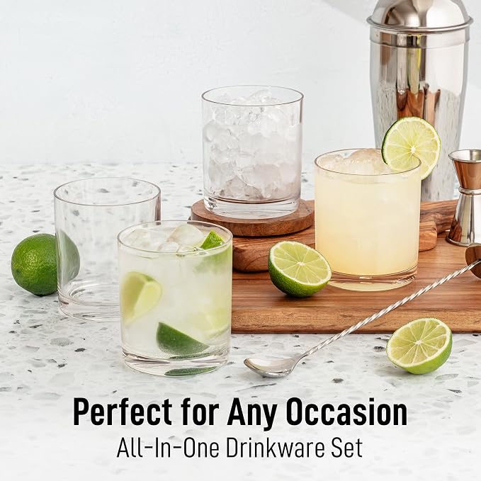 Zulay Kitchen Plastic Drinking Glasses – 12oz Rocks Acrylic Shatterproof Cups - Image 5