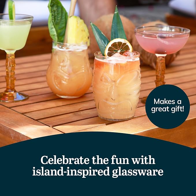 Libbey 4 Piece Modern Bar-Tiki Double Old Fashioned Glass Set, One Size - Image 5