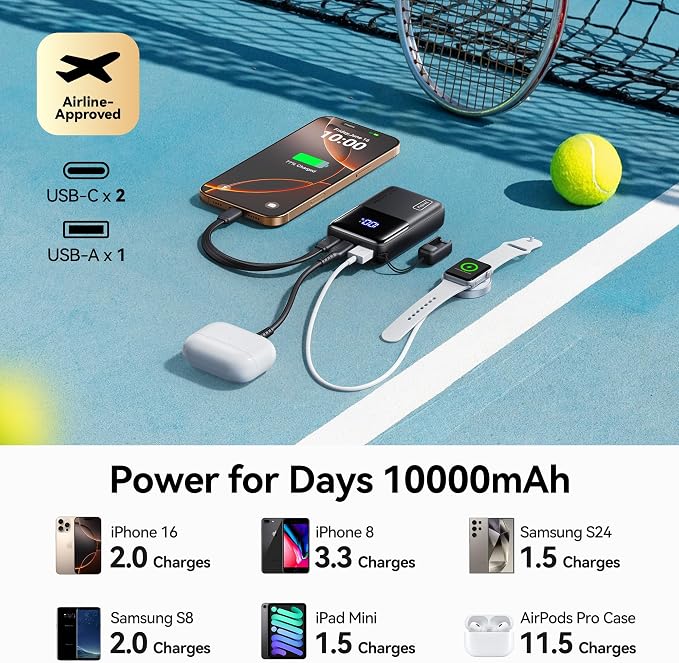 INIU Mini Portable Charger, Small 45W PD Power Bank, 10000mAh USB C in&Out Fast - Image 6