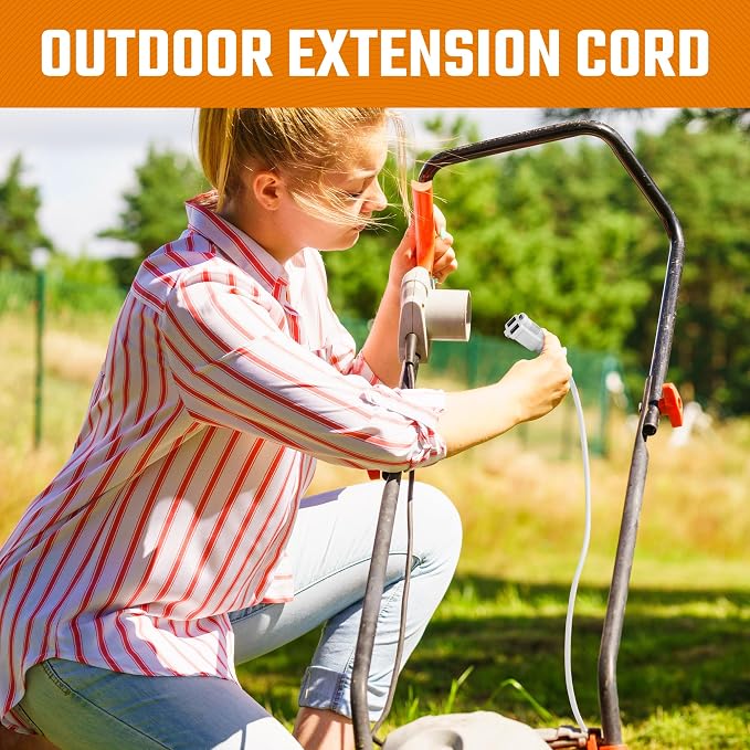 Heavy Duty Extension Cord/Wire Power Cable, Indoor/Outdoor, Single Outlet - Image 3