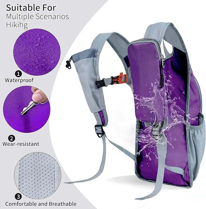 Hiking Backpack 10L/15L Small Daypack Lightweight Packable Travel Foldable - Image 4