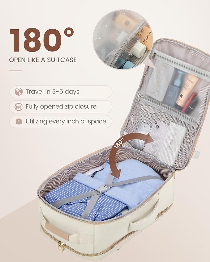 LOVEVOOK Travel Backpack for Women & Men 40L, Airline Approved Carry On - Image 2