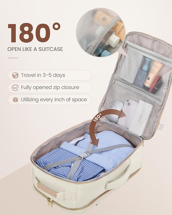 LOVEVOOK Travel Backpack for Women & Men 50L, Airline Approved Carry On - Image 2