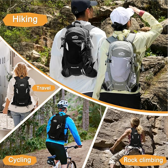 OLEMA Hiking Backpack, 25L Lightweight Travel Backpacks, Camping Daypack - Image 7