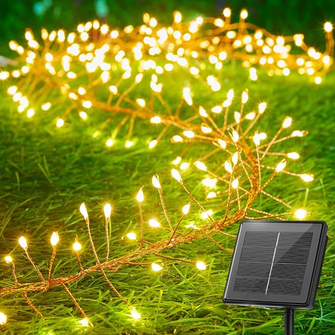 120LED 10FT Solar Fairy Lights Outside Waterproof, 8 Lighting Modes IP65 by Brightown