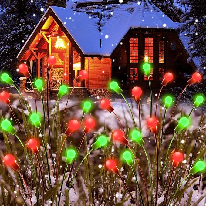 OZS 6Pack Total 48LED Solar Garden Lights Christmas Fairy Outdoor - Image 2