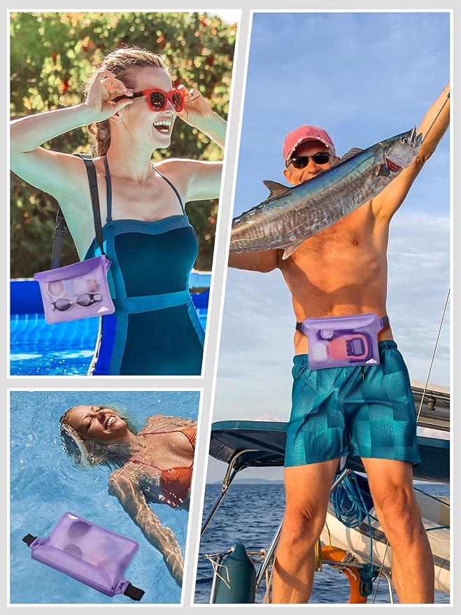 HEETA Waterproof Fanny Pack, Waterproof Pouch Dry Bag 2/3/4 Pack - Image 6