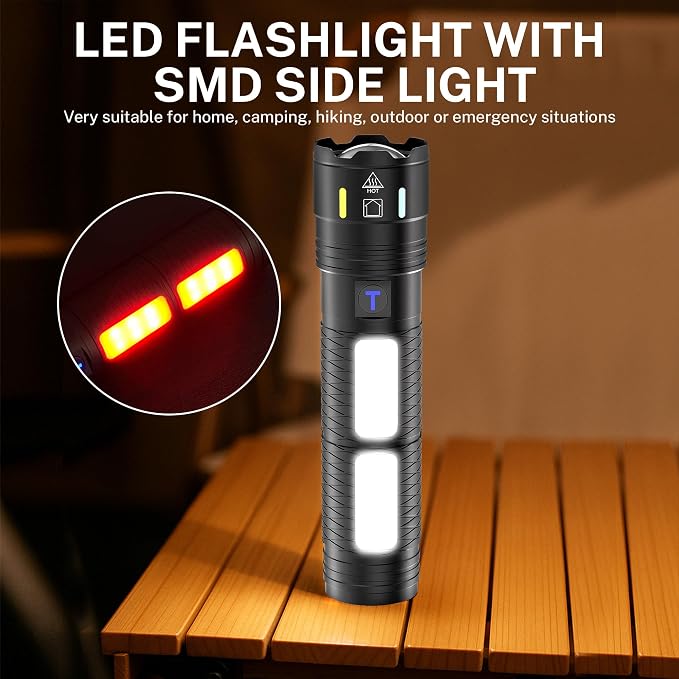 Rechargeable Flashlights 990, 000 High Lumens, Super Bright Flash Light Long - Image 7