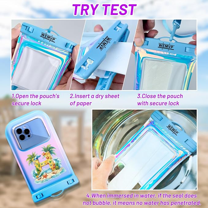 Personalized Initial Waterproof Phone Pouch Case - Image 4