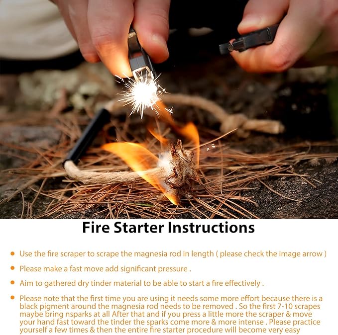 Bracelets, Survival Bracelets for Men Paracord Tactical 5-in-1 Camping Gear Kits - Image 6