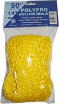 T.W Evans Cordage 1/4-Inch by 50-Feet Hollow Braid Polypro Rope by Unknown