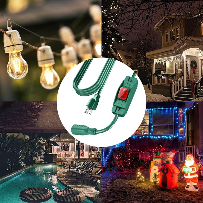 Extension Cord with Switch On/Off Waterproof Switch 35Ft No Plugging and - Image 5