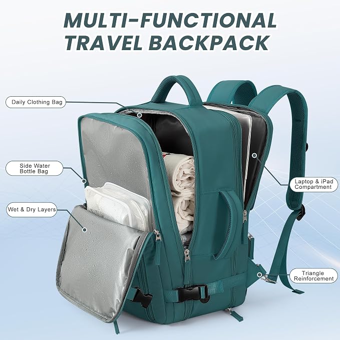 Beraliy Travel Backpack for Women as Personal Item Travel Bag Flight Approved - Image 5
