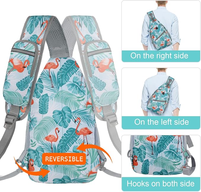 ZOMAKE Sling Bag, Small Crossbody Sling Backpack, Water Resistant Shoulder - Image 5