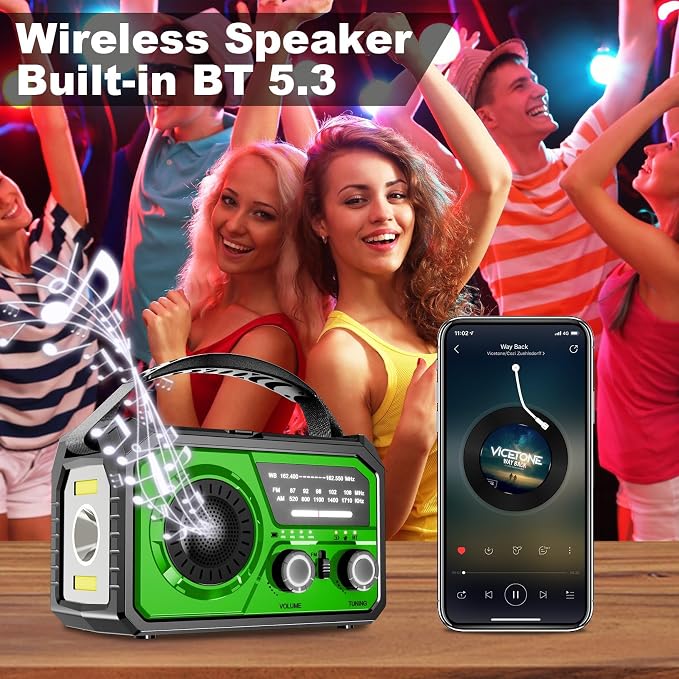 16000mAh Hand Crank Emergency Weather Radio - Image 7