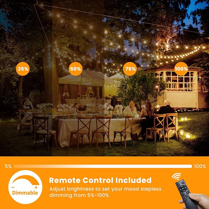 Bdrofn 200FT Solar String Lights Outdoor Waterproof, Solar Patio Lights - Image 2