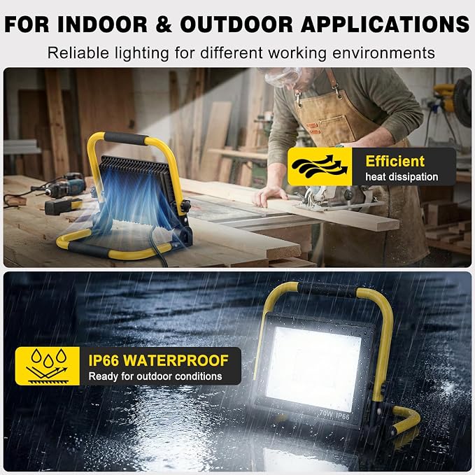 LED Work Light 10000 Lumens, Portable Work Light - Image 3