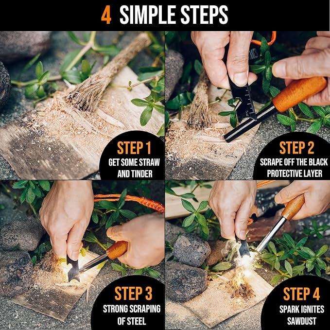 onlyfire Fire Starter Survival Tool, Ferro Rod Kit - Image 4