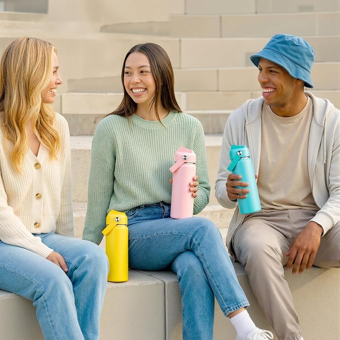 Fijinhom 18oz Insulated Stainless Steel Water Bottle, Wide Mouth Double Wall - Image 7