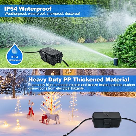 Hrensaw Small Weatherproof Electrical Connection Box, Outdoor Electrical Box - Image 4