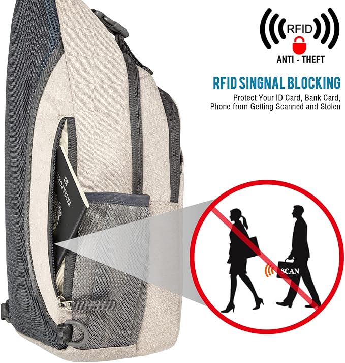 G4Free Sling Bag RFID Blocking Sling Backpack Crossbody Chest Bag Daypack - Image 2