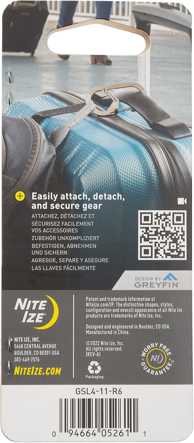 Nite IZE G-Series SlideLock #4 Dual Chamber Carabiner, Dual Security Carabiner - Image 11