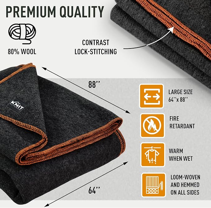 Large Military Wool Blanket - Image 6