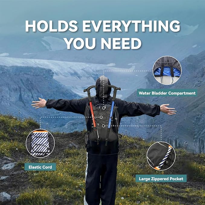 XBT Hydration Pack with 2L Water Bladder – Lightweight Running Vest - Image 3