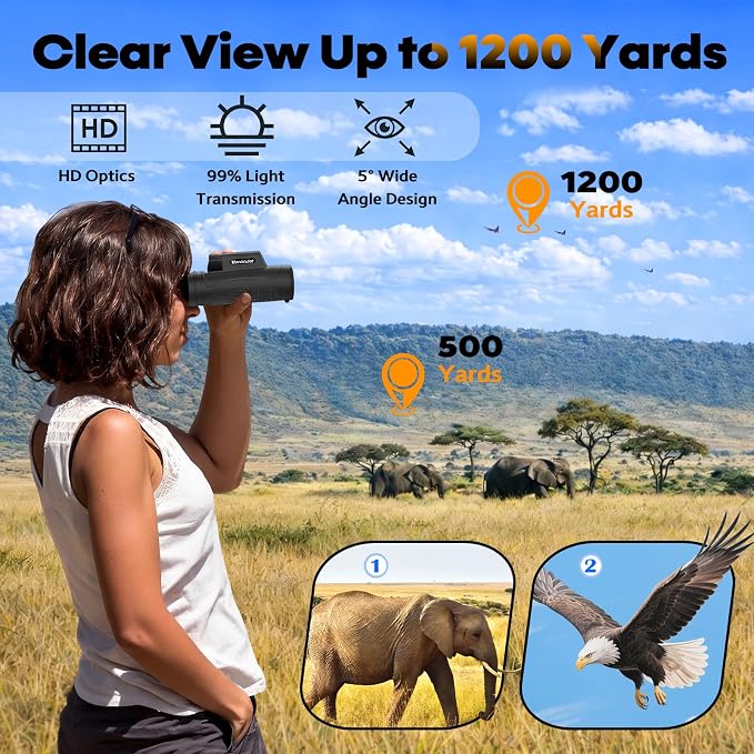 Asacam® 80x100 Monocular Telescope High Powered - Image 4