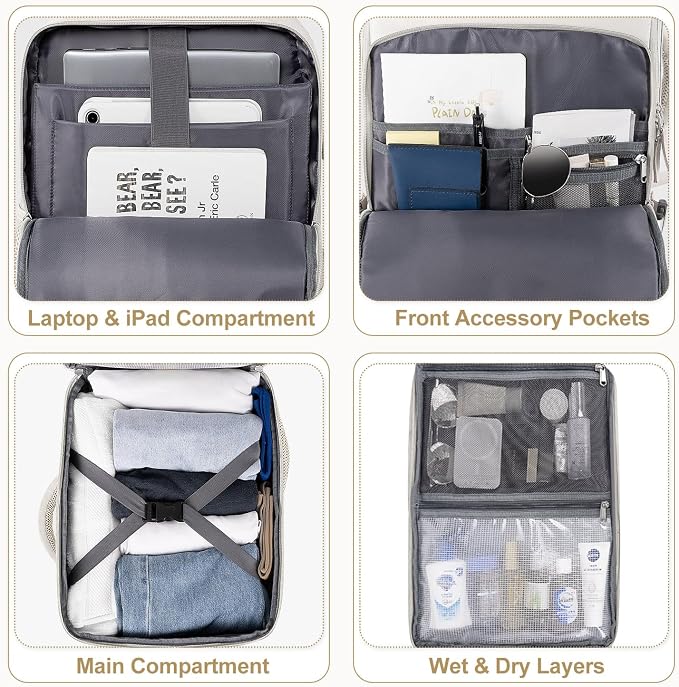 Sinaliy Travel Backpack, Carry on Flight Approved Backpack - Image 8