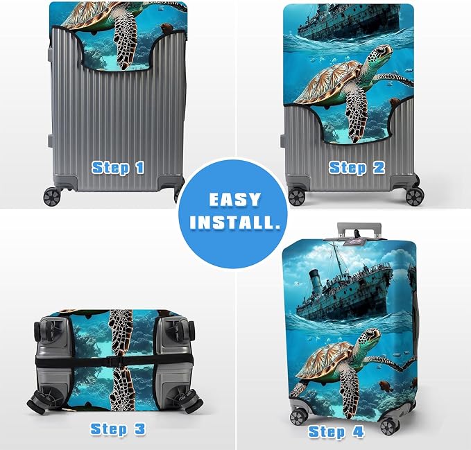 Luggage Cover Protector for 22-24 Inch Suitcases, TSA Approved Elastic Travel - Image 6