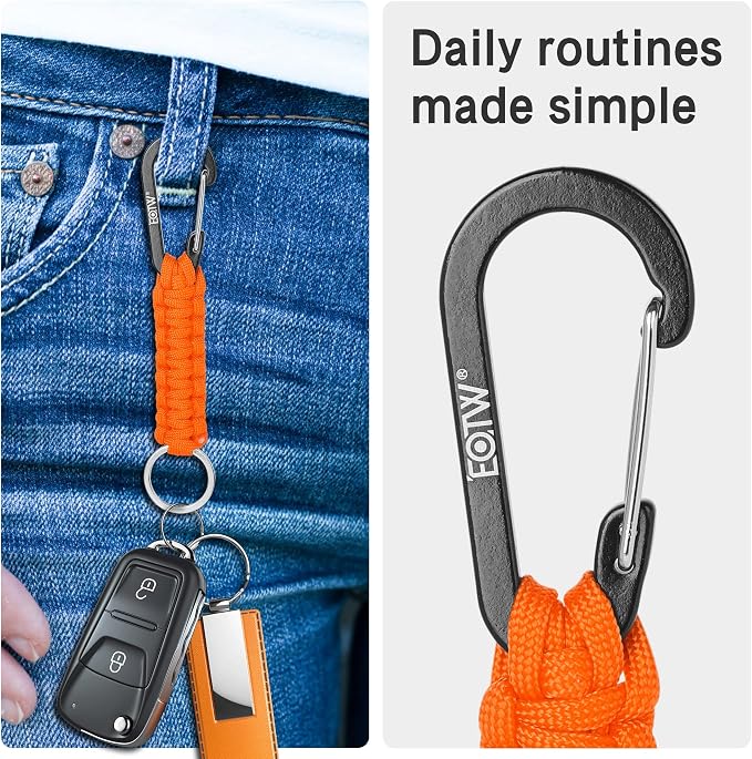 EOTW Paracord Keychain for Men Women Paracord Carabiner Backpack Keychain - Image 3