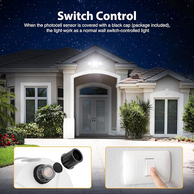Onforu 70W LED Dusk to Dawn Flood Lights, 7000LM White Exterior Security - Image 4