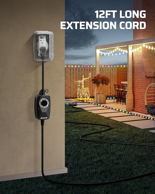 DEWENWILS Light Timer Outdoor Weatherproof - Image 2