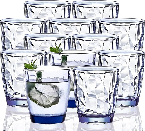 10 Oz Unbreakable Tritan Drinking Glasses Shatterproof Acrylic Glasses by VEILEDGEM