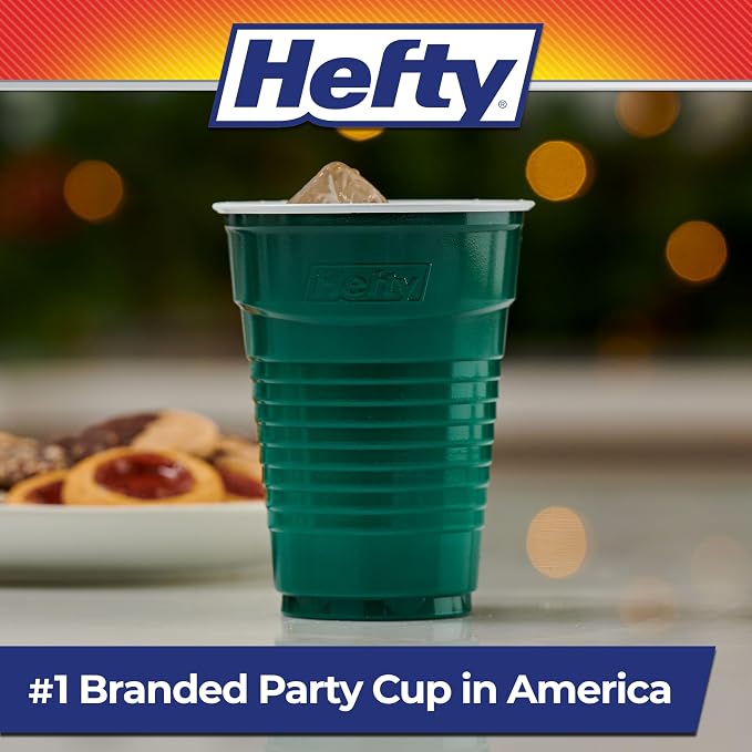Hefty Party On Disposable Plastic Party Cups, 16 Oz Cups in Assorted Colors - Image 3