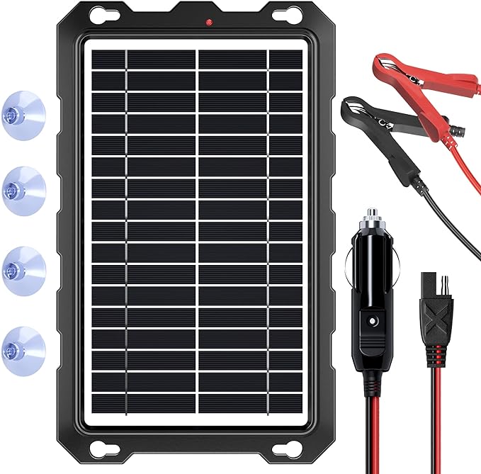 SUNAPEX 12V Solar Battery Charge: 10W Waterproof Portable Solar Panel Kit by SUNAPEX-PASSINGTHEJOY