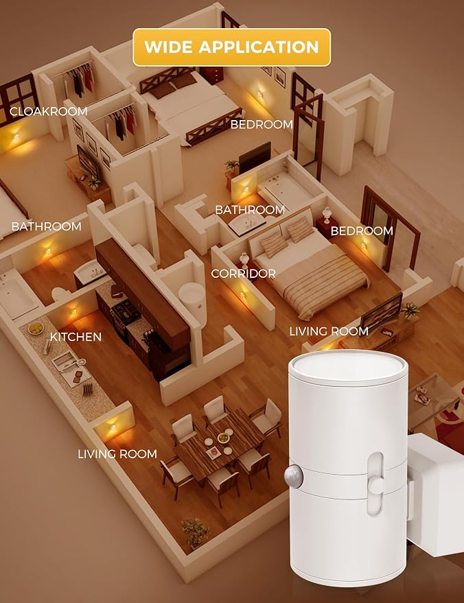L LOHAS LED Motion Sensor Nightlight, Amber Night Light, Motion Activated Night - Image 7