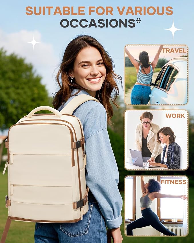 coofay Travel Backpack Carry on Flight Approved Mochila De Viaje Personal Item - Image 9