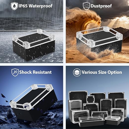 LeMotech Project Box ABS Plastic IP65 Waterproof Dustproof Electrical Junction - Image 6