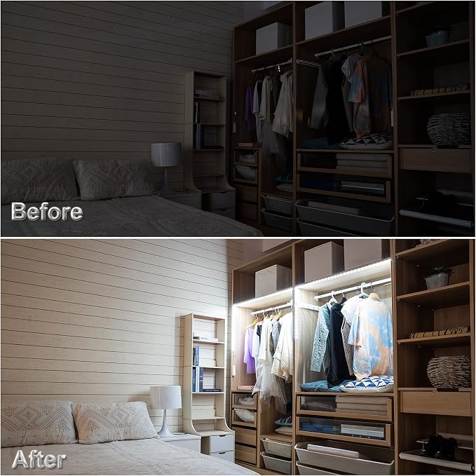 WOBANE LED Closet Light Motion Activated, Battery Powered LED Strip, Stick-on - Image 4