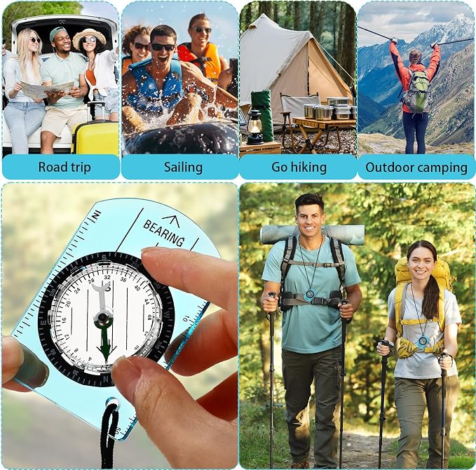 50 Pack Orienteering Compass Bulk Advanced Baseplate Compass Hiking Survival - Image 7