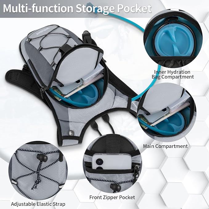 Hydration Backpack with Leak Proof Water Bladder, Lightweight Hydro Water - Image 5