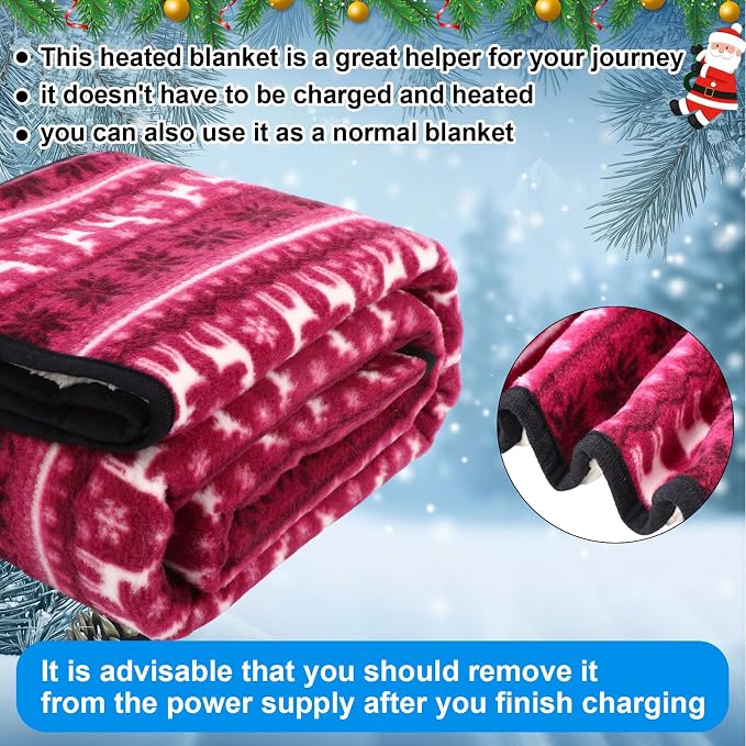 Riakrum 12V Car Heated Blanket for Cold - Image 5